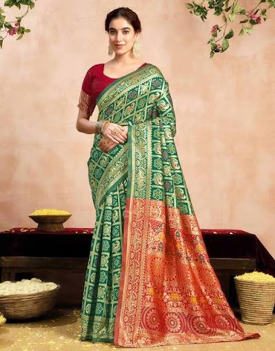 Kishori Shahane Lime Green Silk Woven Paithani Saree